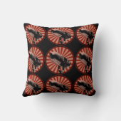 レトロマイクグラフィック(赤) クッション (裏面)