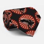 レトロマイクグラフィック（赤） ネクタイ (ロール)