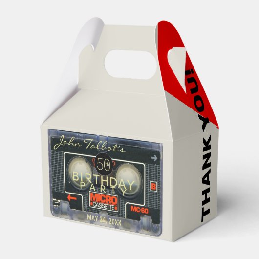 レトロマイクロオーディオテープ50th誕生日ありがとうGFB フェイバーボックス (裏面サイド)