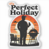 レトロマイパーフェクトホリデーダーク文字 シール (正面)