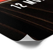 レトロマイルストーン1周年記念パーソナライズされた愛 ポスター (角)