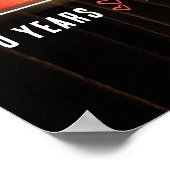 レトロマイルストーン50周年記念パーソナライズされた愛 ポスター (角)