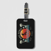 レトロマウイビーチサーフィン ラゲッジタグ (正面縦)