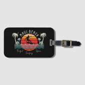 レトロマウイビーチサーフィン ラゲッジタグ (正面横)