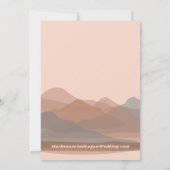 レトロマウンテンウィークエンド日付カードを保存 セーブザデート (裏面)