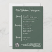 レトロマウンテンキャンプバチェロレッテ旅程ウィークエンド 招待状 (裏面)