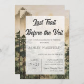 レトロマウンテンキャンプバチェロレッテ週末旅行 招待状 (正面/裏面)