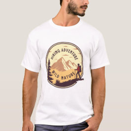 レトロマウンテンハイキングアドベンチャー野生 Tシャツ