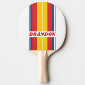 レトロマウンテンボストライプードの名前 卓球ラケット (正面)