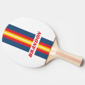 レトロマウンテンラリストライプー（名前あり） 卓球ラケット (横)