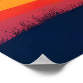 レトロマウンテンランドスケープラブ ポスター (角)