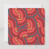 レトロマクシマリスト幾何学金ゴールドクリスマス 招待状 (裏面)