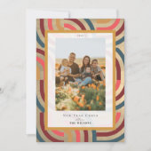 レトロマクシマリスト幾何学金ゴールド2写真新年 シーズンカード (正面)