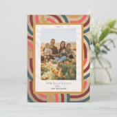 レトロマクシマリスト幾何学金ゴールド2写真新年 シーズンカード (スタンド正面)