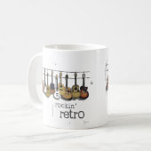 レトロマグカップ、旧学校デザインマグカップ、パパマグカップ コーヒーマグカップ (正面左)