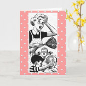 レトロマザーズデイカード カード (黄色い花)