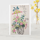 レトロマザーズデイカード カード (黄色い花)