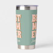 レトロマザーズ・デイ・ブルー・ピンク 保温保冷タンブラー (左面)