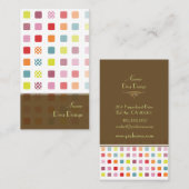 レトロマスと水玉模様の名刺 名刺 (正面/裏面)