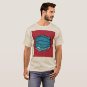 レトロマスクアップクールデザイン Tシャツ (正面フル)