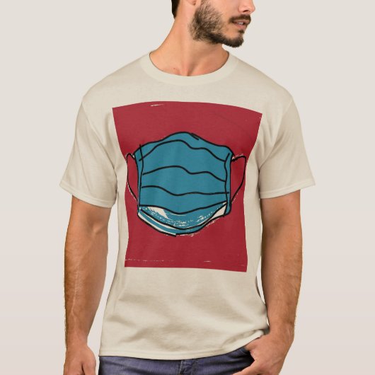 レトロマスクアップクールデザイン Tシャツ (正面)