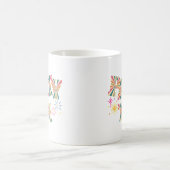 レトロマスク文字パーティー時間花火 コーヒーマグカップ (中央)