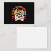 レトロマスコットバーバーバーショップ 名刺 (正面/裏面)