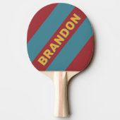 レトロマスタードはっきりしたシストライプーの名前 卓球ラケット (裏面)