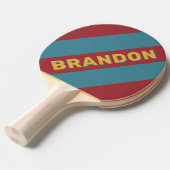 レトロマスタードはっきりしたシストライプーの名前 卓球ラケット (正面アングル)