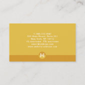 レトロマスタードイエロージオメトリックモダンモノグラム 名刺 (裏面)