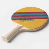レトロマスタードストライプ種子の名前 卓球ラケット (正面アングル)