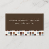 レトロマスモザイクタイル/ダークチョコレートアクセント 名刺 (裏面)