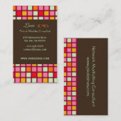 レトロマス名刺濃いチョコレートアクセント 名刺 (正面/裏面)