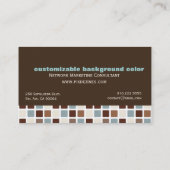 レトロマス名刺濃いチョコレートアクセント 名刺 (裏面)