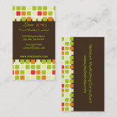 レトロマス名刺濃いチョコレートアクセント 名刺 (正面/裏面)