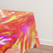 レトロマゼンタと秋の色のフローラの渦巻き テーブルクロス (インサイチュ)