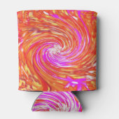 レトロマゼンタと秋の色のフローラの渦巻き 缶クーラー (裏面)