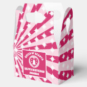 レトロマゼンタクイーンオブハート誕生日パーティー フェイバーボックス (オープン)