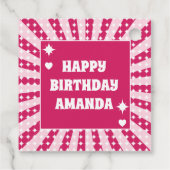 レトロマゼンタクイーンハート誕生日 フェイバータグ (裏面)