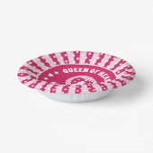 レトロマゼンタクイーンハート誕生日 ペーパーボウル (傾斜あり)