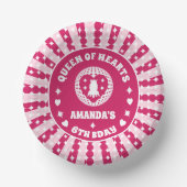 レトロマゼンタクイーンハート誕生日 ペーパーボウル (正面)