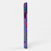 レトロマゼンタ、緑、オレンジの抽象芸術旋回 Case-Mate iPhoneケース (裏面/右)