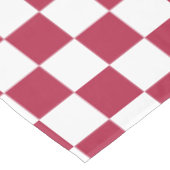 レトロマゼンダ市松模様にホワイトパターン食卓 テーブルクロス (アングル)