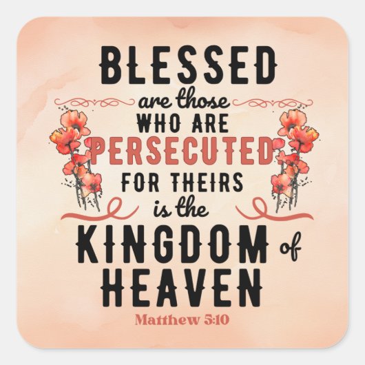 レトロマタイ5:10ポピーの水色 スクエアシール (正面)