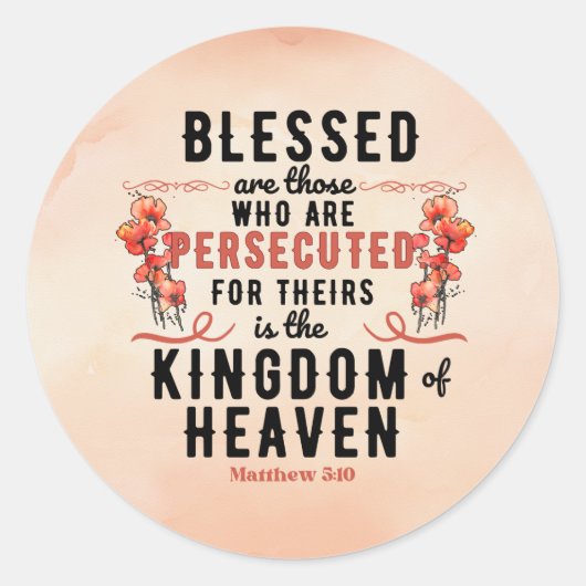 レトロマタイ5:10ポピーの水色 ラウンドシール (正面)