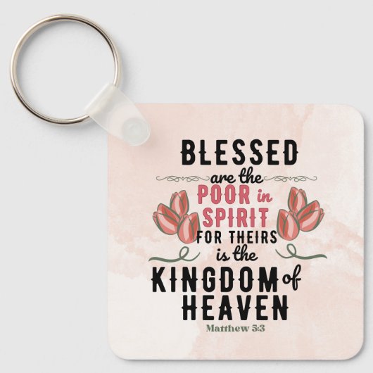 レトロマタイ5:3チューリップ水彩 キーホルダー (正面)