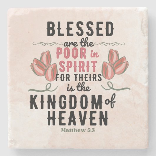 レトロマタイ5:3チューリップ水彩 ストーンコースター (正面)