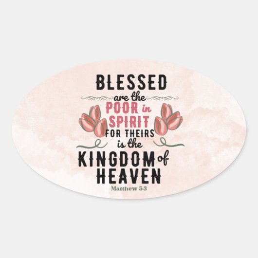 レトロマタイ5:3チューリップ水彩 楕円形シール (正面)