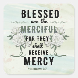 レトロマタイ5:7聖書の聖句 スクエアシール