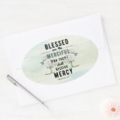 レトロマタイ5:7聖書の聖句 楕円形シール (封筒)